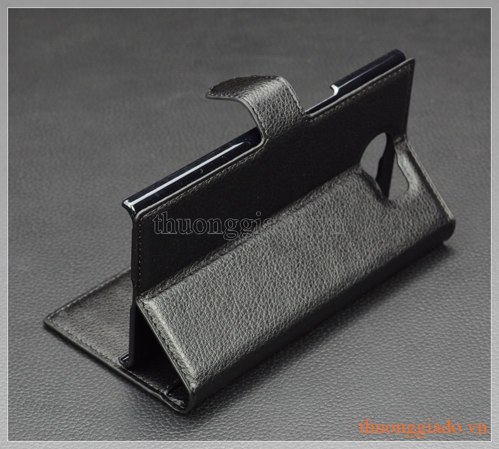 Bao da blackberry Priv flip cover màu đen Bao da blackberry Priv flip cover màu đen