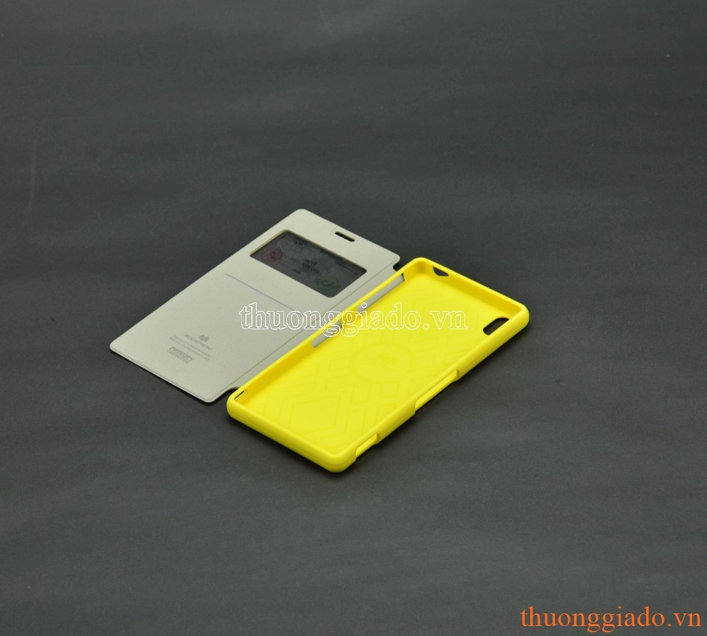 Bao da cầm tay Sony Xperia Z3, D6603, L55 (Có cửa sổ view, hiệu MERCURY)