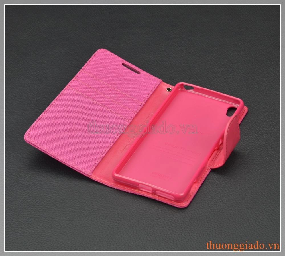 Bao da cầm tay nắp gập Sony Xperia XA (5.0") (CANVAS DIARY, MERCURY)