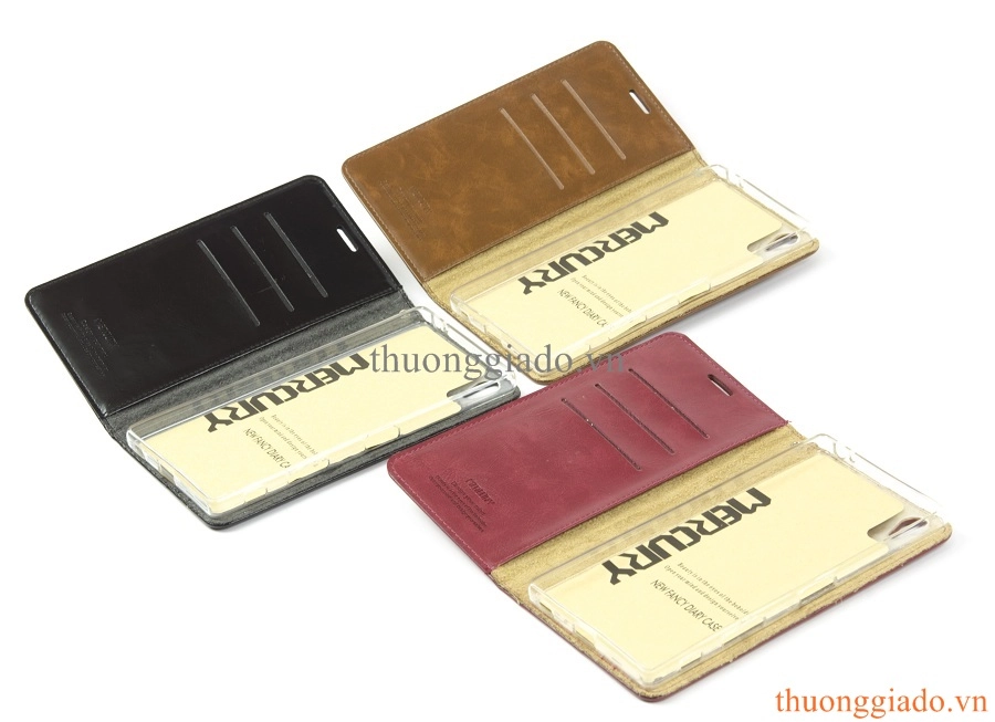 Bao Da Sony Xperia  Z5 Premium-Z5 Plus (Hiệu Mercury) Leather Flip Case