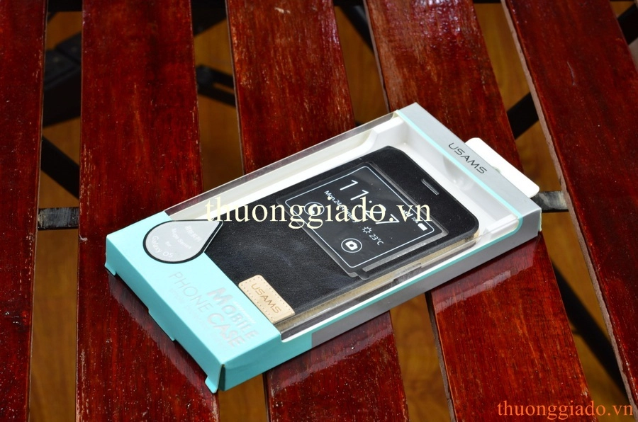 Bao Da Samsung Galaxy  On5 G550(Hiệu USAMS, Có cửa sổ view)