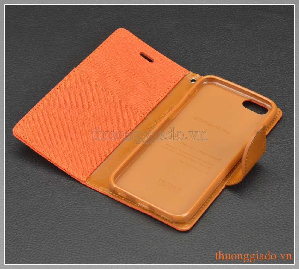 Bao da iPhone 6s/ iPhone 6, hiệu GOOSPERY, CANVAS DIARY flip leather case