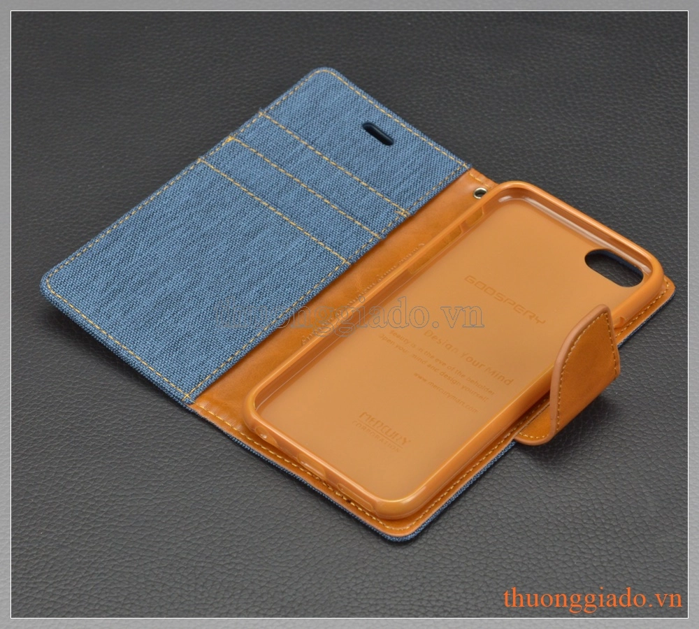 Bao da iPhone 6s/ iPhone 6, hiệu GOOSPERY, CANVAS DIARY flip leather case