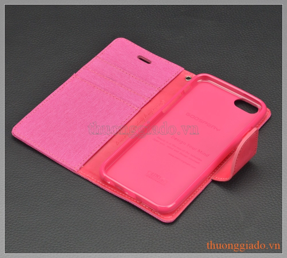 Bao da iPhone 6s/ iPhone 6, hiệu GOOSPERY, CANVAS DIARY flip leather case