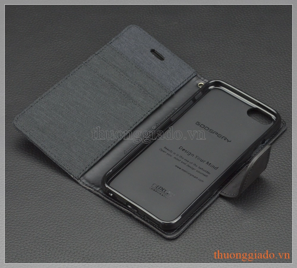 Bao da iPhone 6s/ iPhone 6, hiệu GOOSPERY, CANVAS DIARY flip leather case