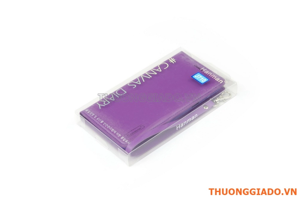 Bao Da Cầm Tay Samsung Galaxy  J7 (bản 2016),Hiệu HANMAN, CANVAS DIARY