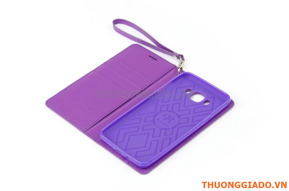 Bao Da Cầm Tay Samsung Galaxy  J7 (bản 2016),Hiệu HANMAN, CANVAS DIARY