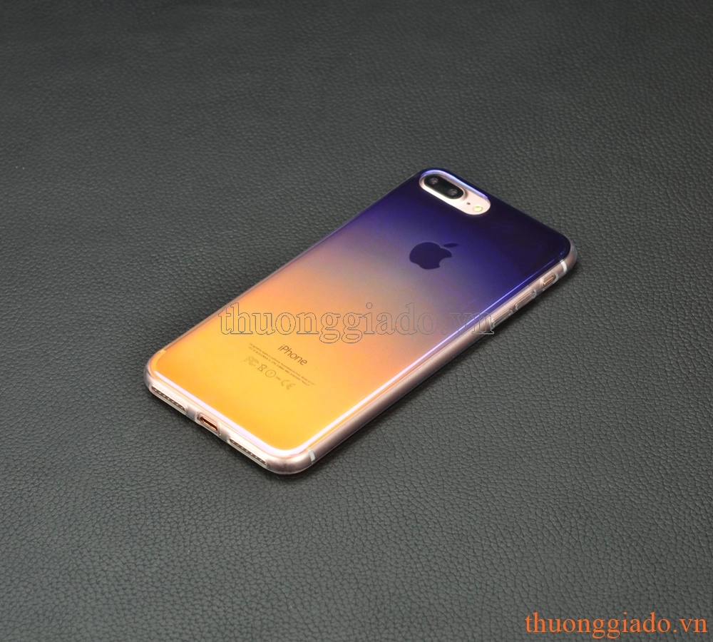 Ốp lưng silicone iPhone 7 Plus (5.5"), mặt lưng in 3D, chủ đề hạt nước