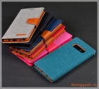 Bao da Samsung Note 8/ N950 (Hiệu CANVAS DIARY, GOOSPERY, mặt ngoài bọc vải)