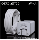 Bộ Củ Sạc+Cáp USB OPPO AK755 Chính Hãng-OPPO R7s, OPPO  R7 Plus