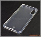 Ốp lưng silicone iPhone X (5.8"), trong suốt, hiệu Baseus, Anti-fall TPU