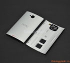Nắp lưng HTC One 802t 802w (one m7 2 sim) màu trắng bạc chính hãng