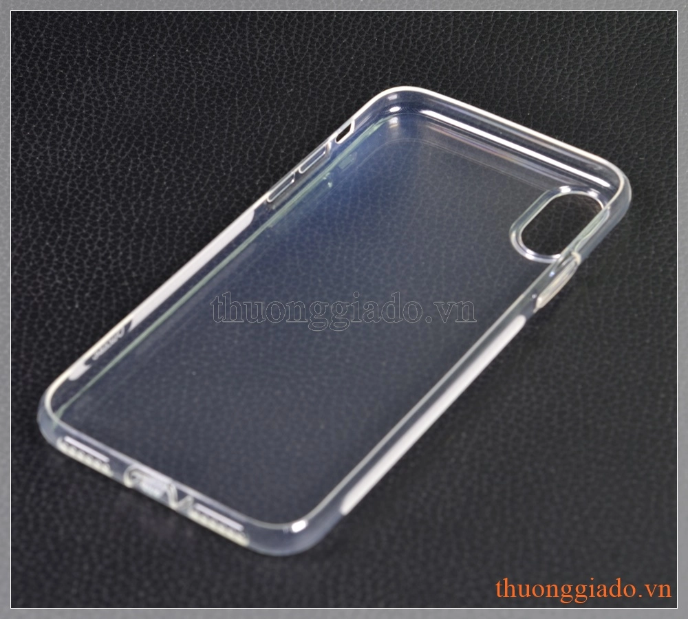 Ốp lưng silicone iPhone X (5.8"), trong suốt, hiệu Vu Case