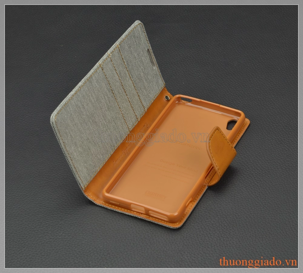 Bao da cầm tay nắp gập Sony Xperia XA (5.0") (CANVAS DIARY, MERCURY)