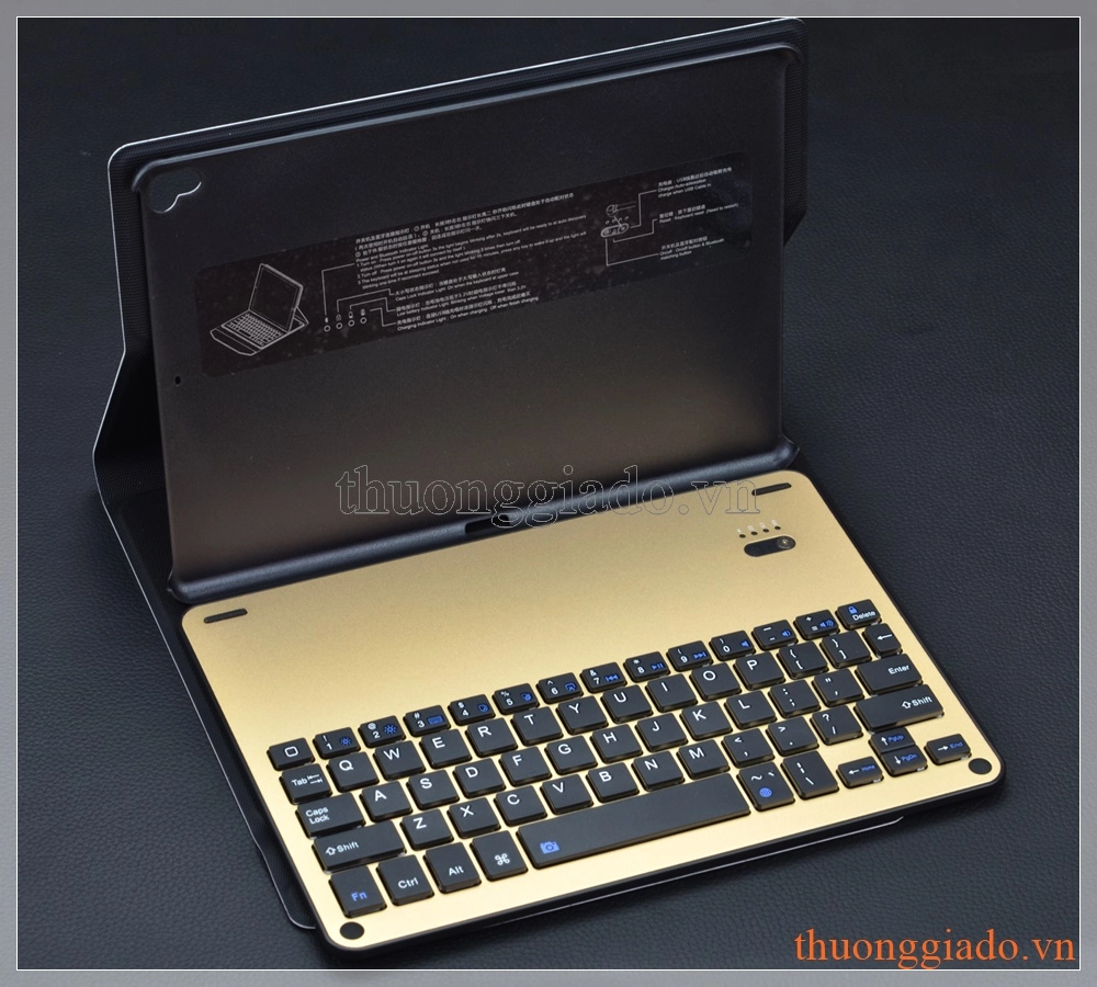 Bàn phím bluetooth iPad Air, iPad Air 2, iPad Pro 9.7 (smart keyboard) kèm bao da book cover