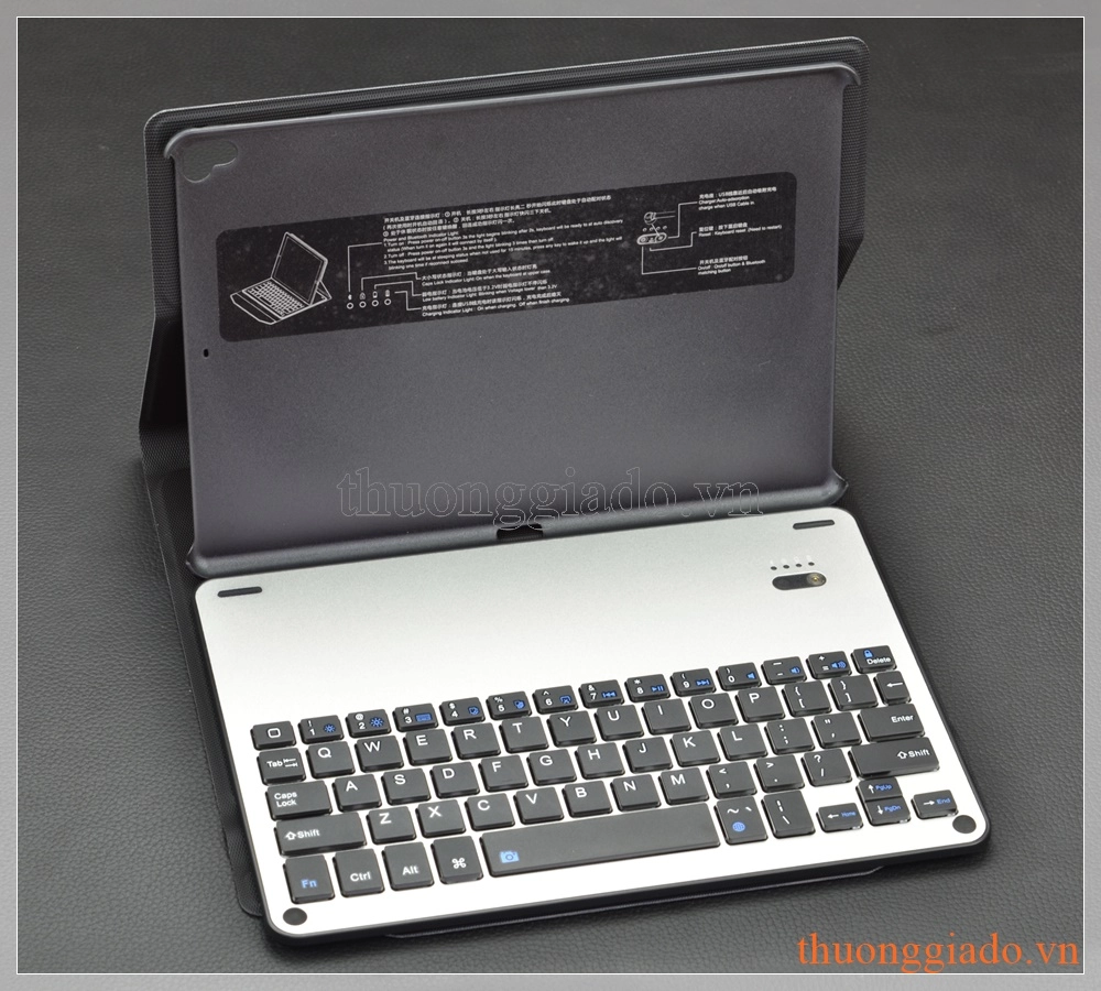Bàn phím bluetooth iPad Air, iPad Air 2, iPad Pro 9.7 (smart keyboard) kèm bao da book cover