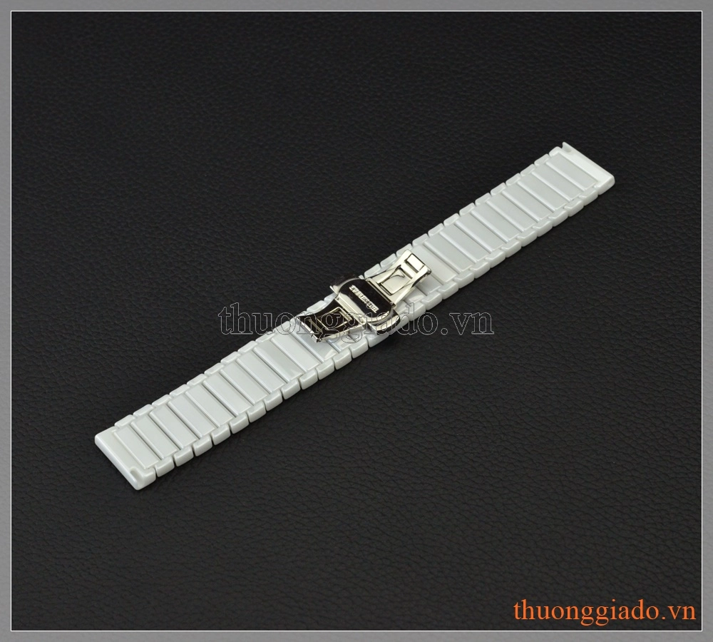 Dây đồng hồ Samsung Gear S3 classic, Gear S3 frontier (gốm sứ ceramic, màu trắng)