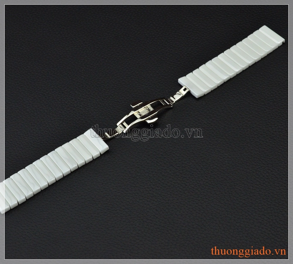 Dây đồng hồ Samsung Gear S3 classic, Gear S3 frontier (gốm sứ ceramic, màu trắng)