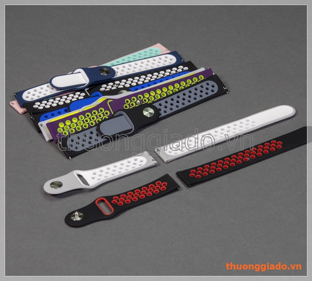 Dây đồng hồ chất liệu cao su 20mm (phong cách Nike), Samsung Gear S2 Classic