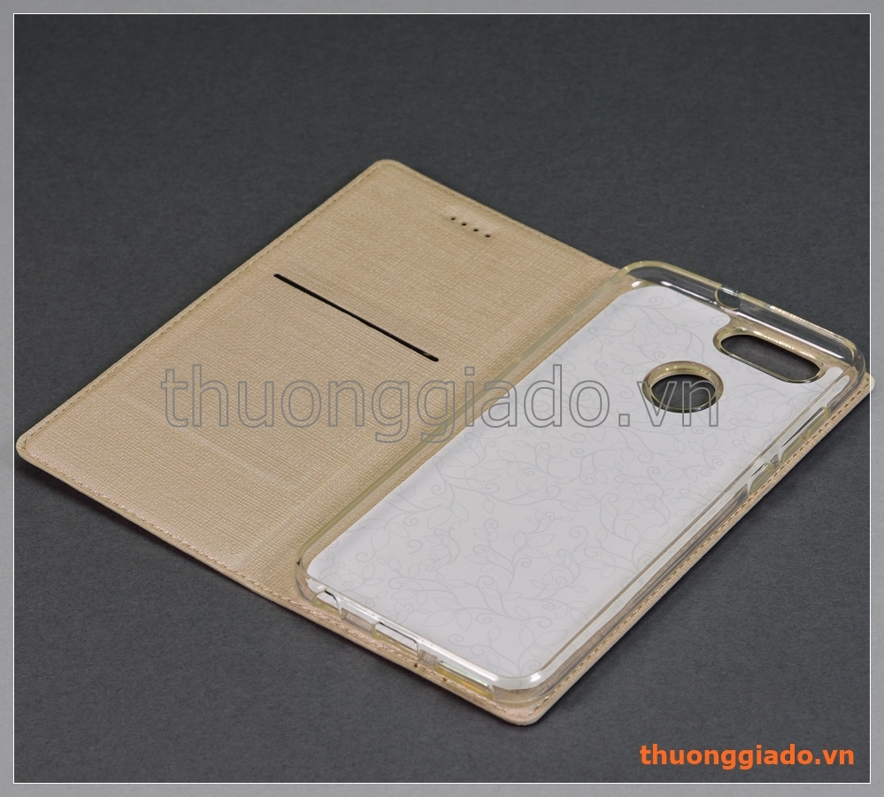 Bao da Huawei Nova 2 Plus, bao da cầm tay nắp gập mở, hiệu Vili