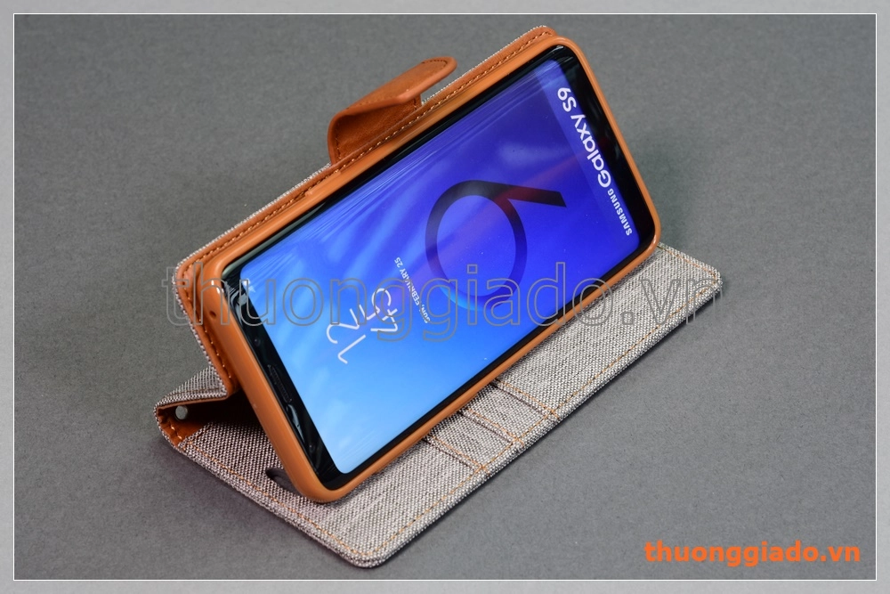 Bao da thời trang Samsung Galaxy S9/ G960 (Hiệu GOOSPERY, CANVAS DIARY)