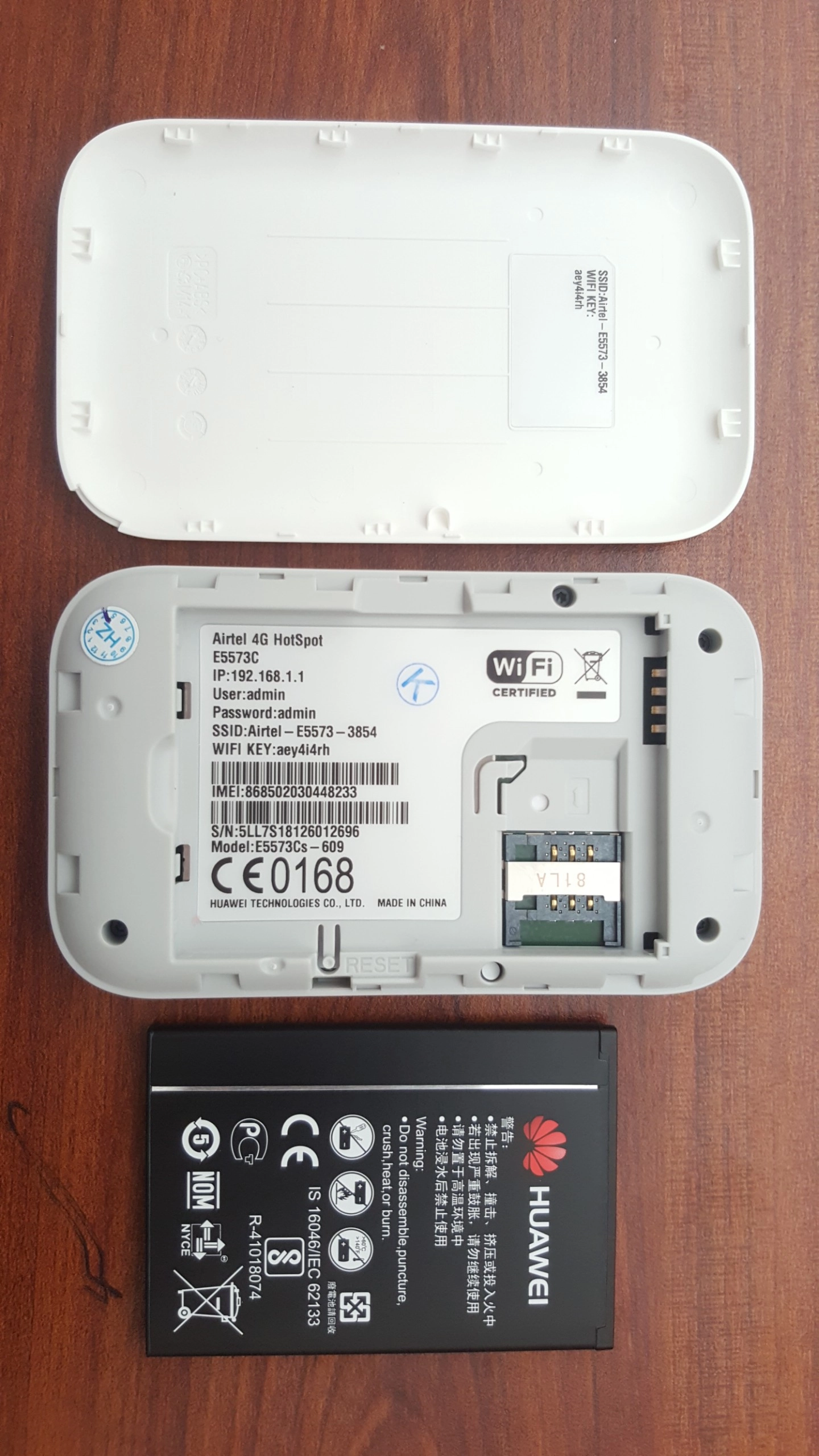 Bộ phát Wifi từ sim 4G/3G/2G hiệu Airtel 4G HOTSPOT (E5573Cs-609)