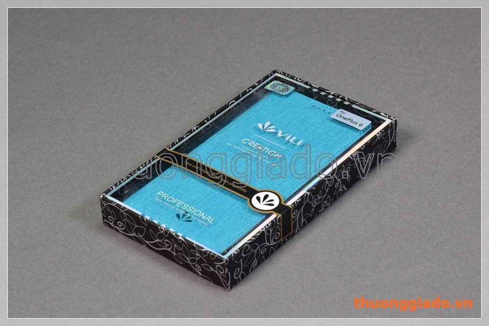 Bao da cầm tay OnePlus 6 (1+6) flip leather case, hiệu Vili