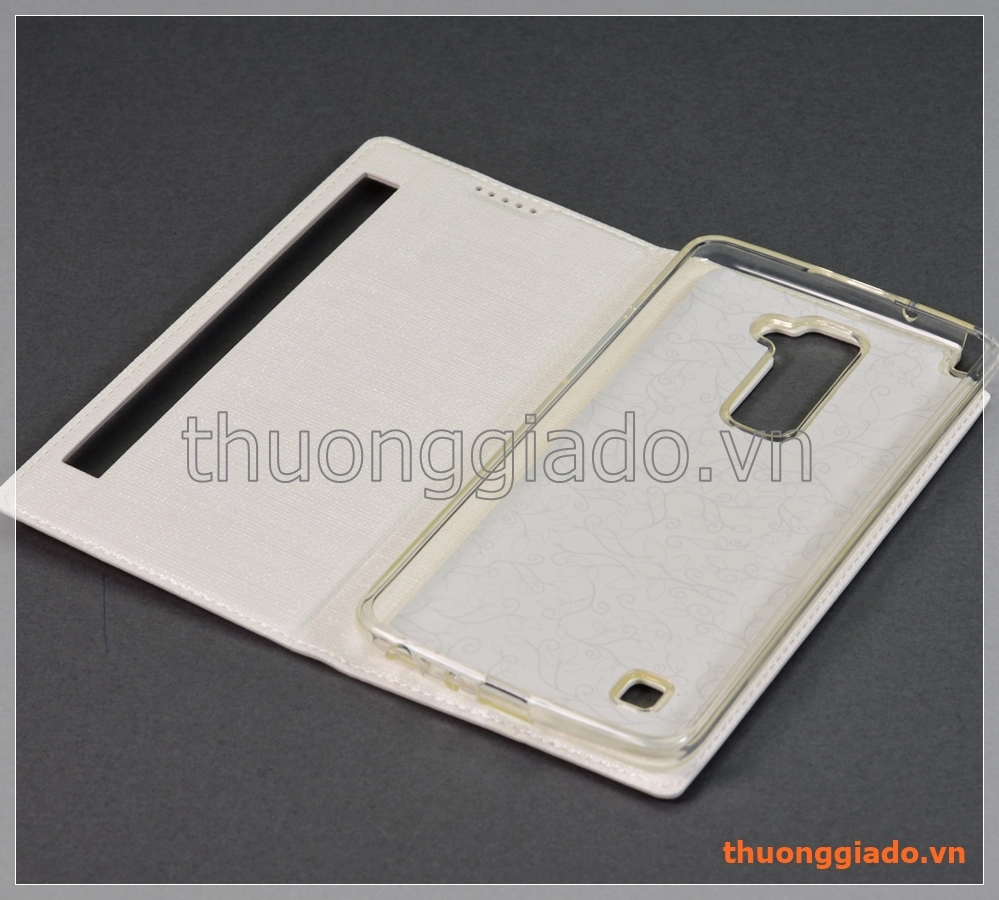 Bao da LG Stylus 2 Plus, bao da cầm tay có cửa sổ view, hiệu Vili