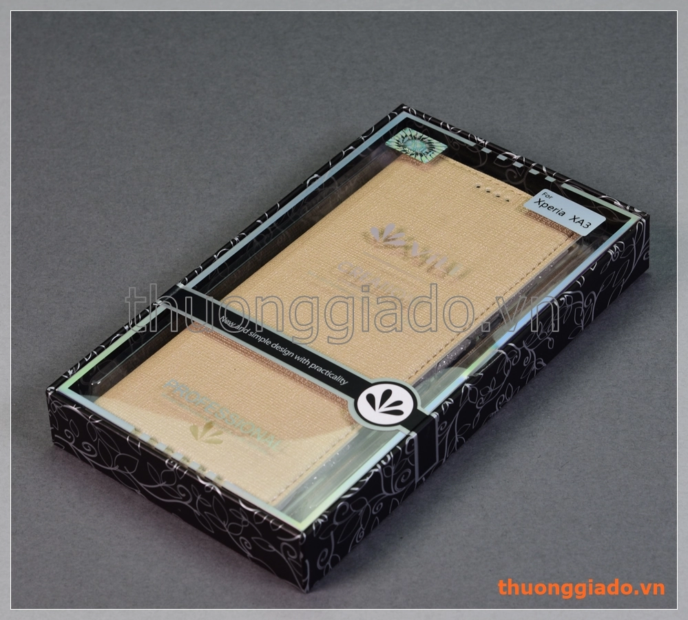 Bao da Sony Xperia XA3 (5.9"), bao da cầm tay nắp gập mở kiểu flip, hiệu Vili