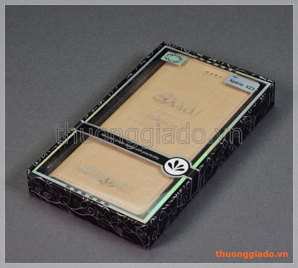 Bao da Sony Xperia XZ3 (6.0"), bao da cầm tay nắp gập mở kiểu flip, hiệu Vili