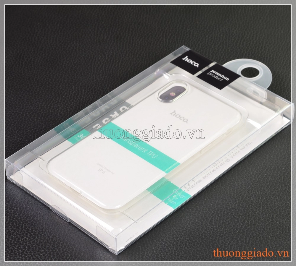 Ốp lưng silicone iPhone X (5.8"), hiệu HOCO, siêu mỏng trong suốt