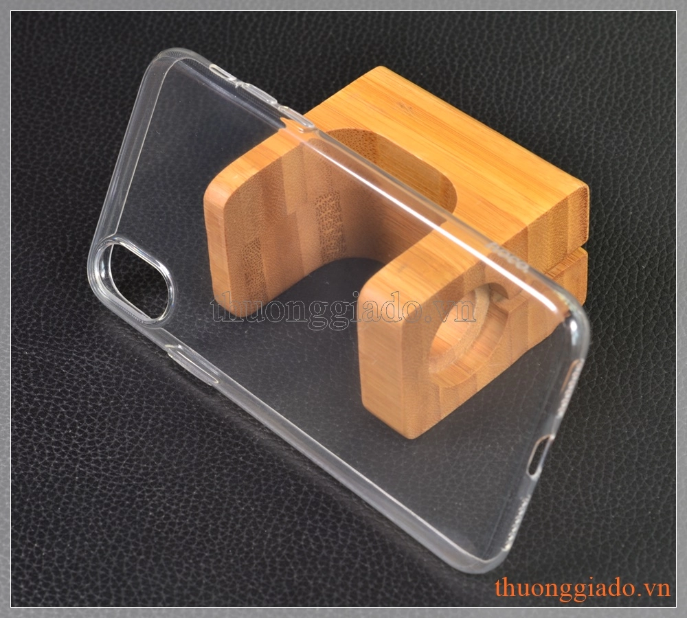 Ốp lưng silicone iPhone X (5.8"), hiệu HOCO, siêu mỏng trong suốt
