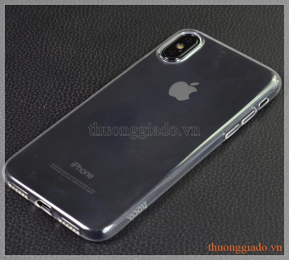 Ốp lưng silicone iPhone X (5.8"), hiệu HOCO, siêu mỏng trong suốt
