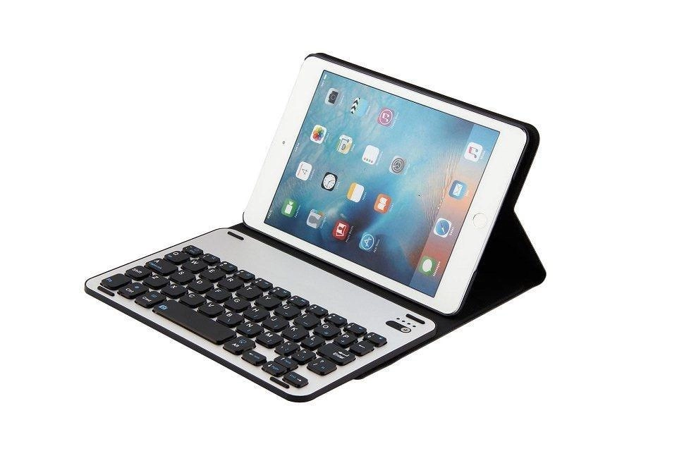 Bàn phím bluetooth iPad mini 1, mini 2, mini 3 Smart Keyboard Case (FT - 1008), kèm bao da