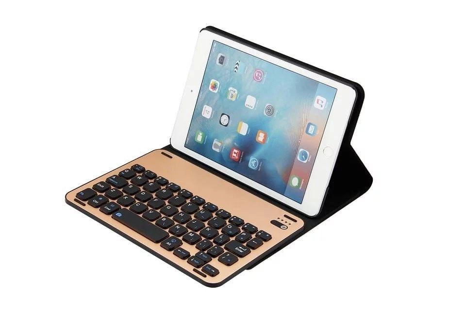 Bàn phím bluetooth iPad mini 1, mini 2, mini 3 Smart Keyboard Case (FT - 1008), kèm bao da