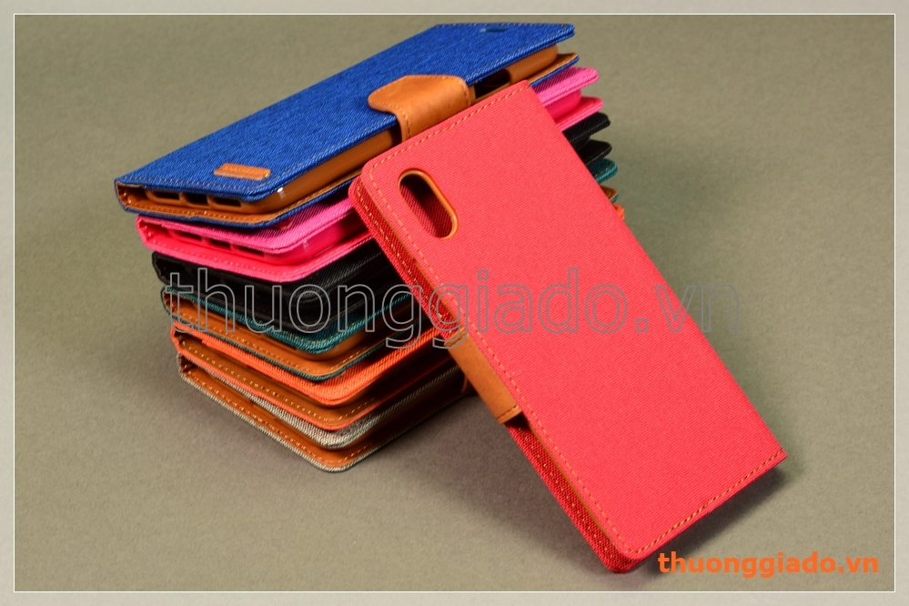 Bao da cầm tay iPhone Xs Max (6.5"), hiệu Goospery, CANVAS DIARY