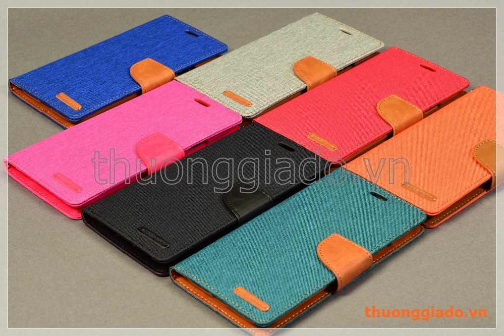 Bao da cầm tay iPhone Xs Max (6.5"), hiệu Goospery, CANVAS DIARY