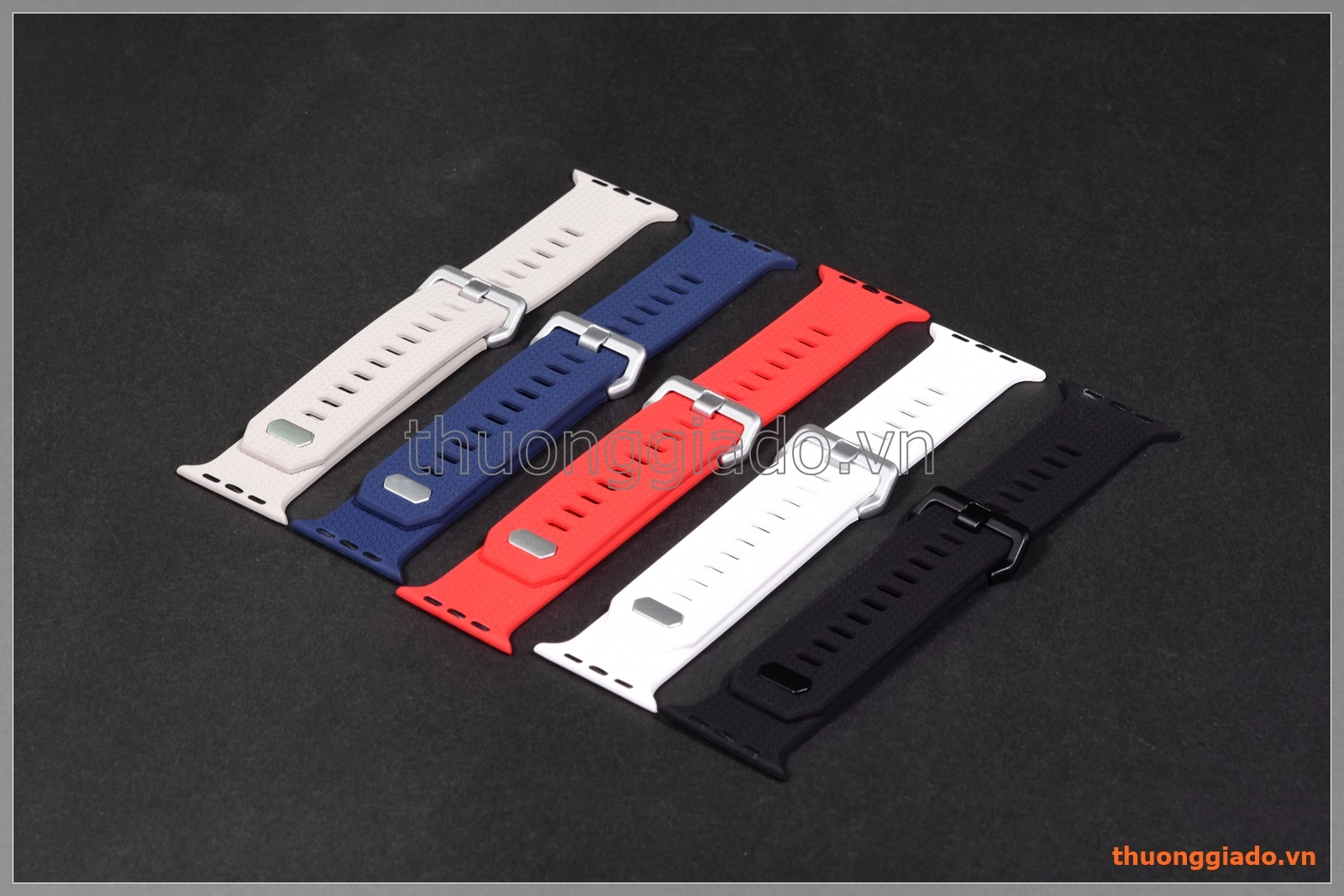 Dây đồng hồ Apple Watch 42mm (dây cao su, phong cách hiện đại, mẫu 1)