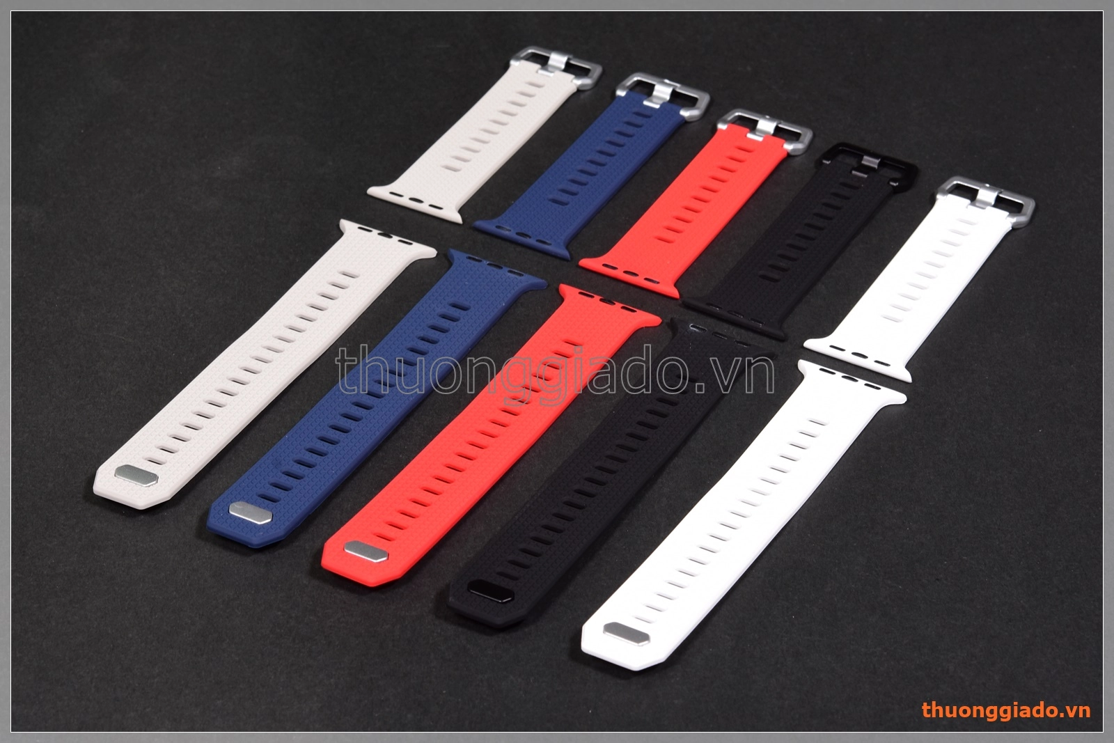 Dây đồng hồ Apple Watch 42mm (dây cao su, phong cách hiện đại, mẫu 1)