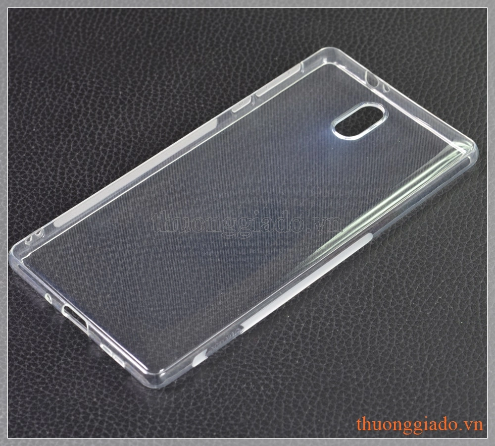 Ốp lưng silicone Nokia 3 (5.0"), màu trong suốt, hiệu VU case