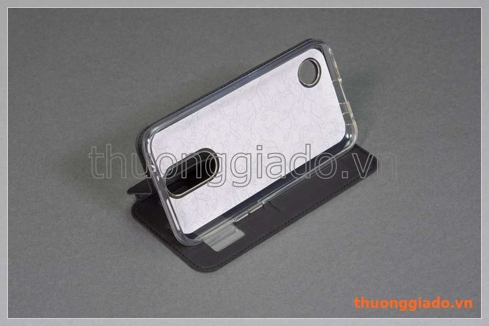Bao da LG K10 (2017) flip case, hiệu Vili, có cửa sổ view
