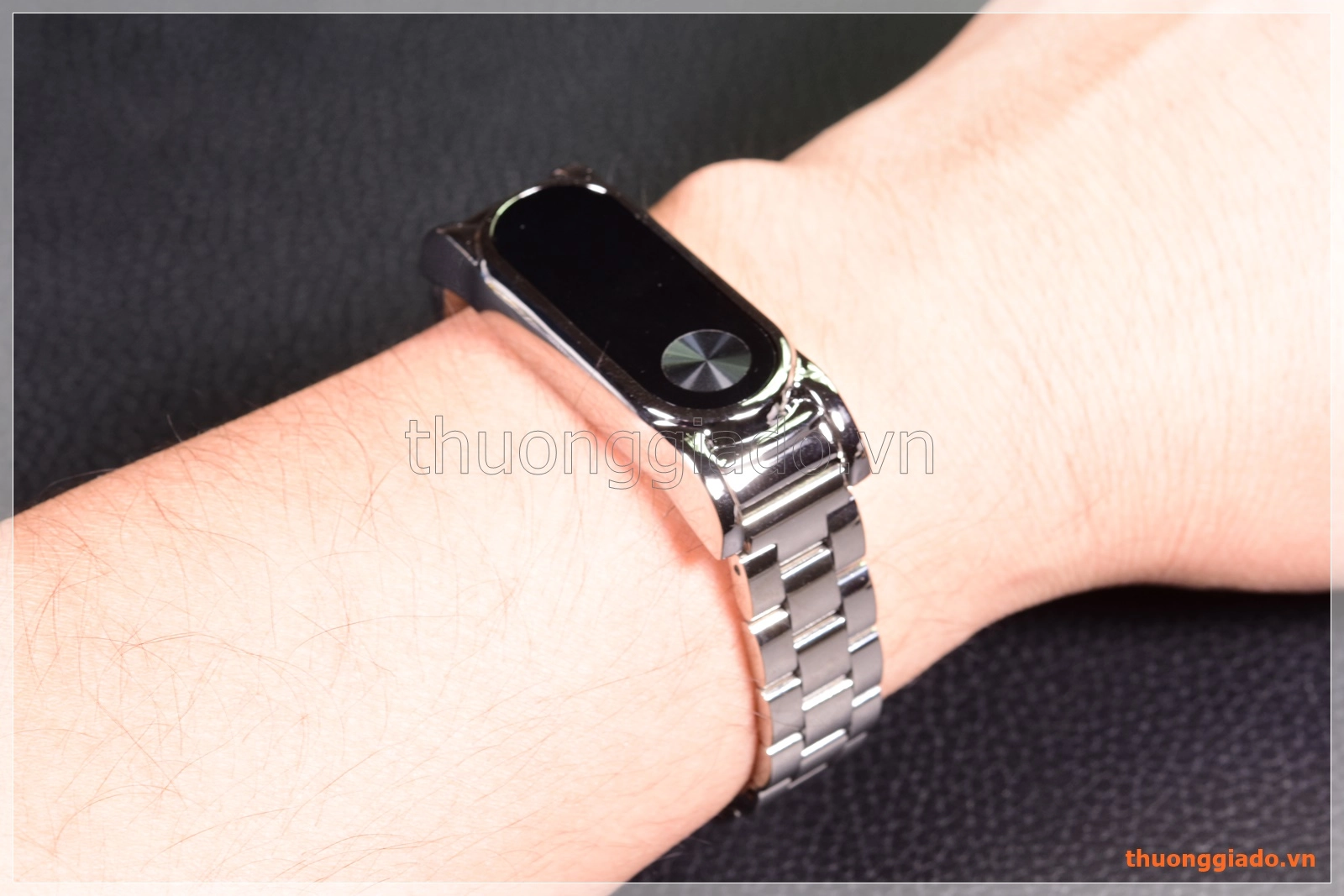 Dây đeo tay Mi Band 2 (thép không gỉ, mẫu 4)