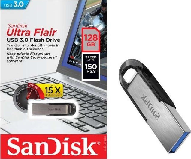 USB 3.0 SanDisk CZ73 Ultra Flair 128GB 150MB/s USB 3.0 SanDisk CZ73 Ultra Flair 128GB 150MB/s