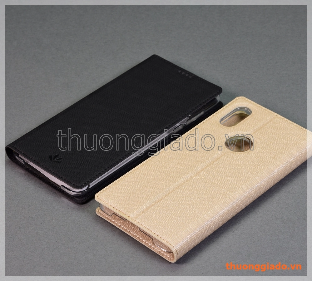 Bao da Mi Mix 3 (6.39"), bao da cầm tay nắp gập mở kiểu flip, hiệu Vili