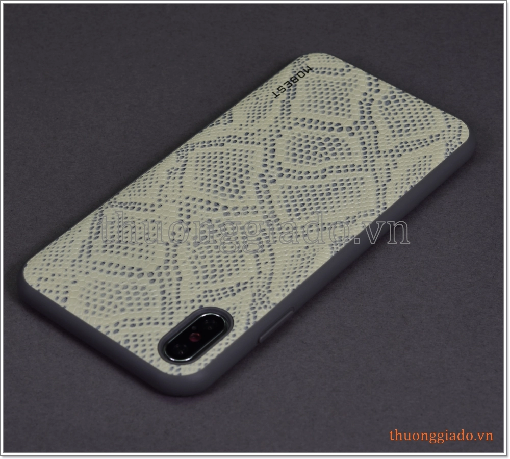 Ốp lưng da chống sốc iPhone Xs Max, Họa tiết hình da trăn hiệu Mobest