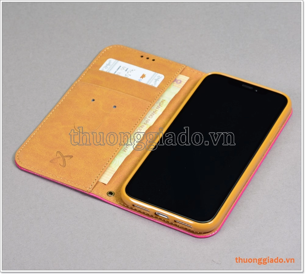 Bao da iPhone 11 (6.1 inch), bao da cầm tay, chất liệu da bò, thời trang