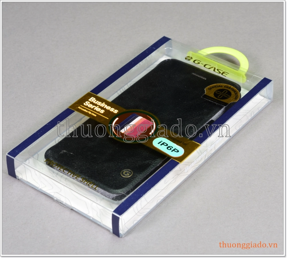 Bao da iPhone 6 Plus, bao da cầm tay, nắp gập mở, hiệu G-CASE, Business Series