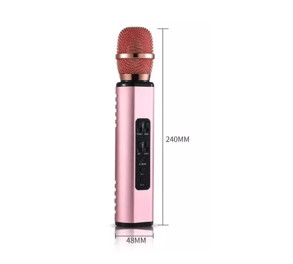 Míc kèm loa bluetooth hát karaoke di động K6 Portable karaoke microphone