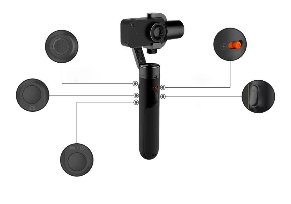 Gậy chống rung 3 trục cho Xiaomi Action camera 4K