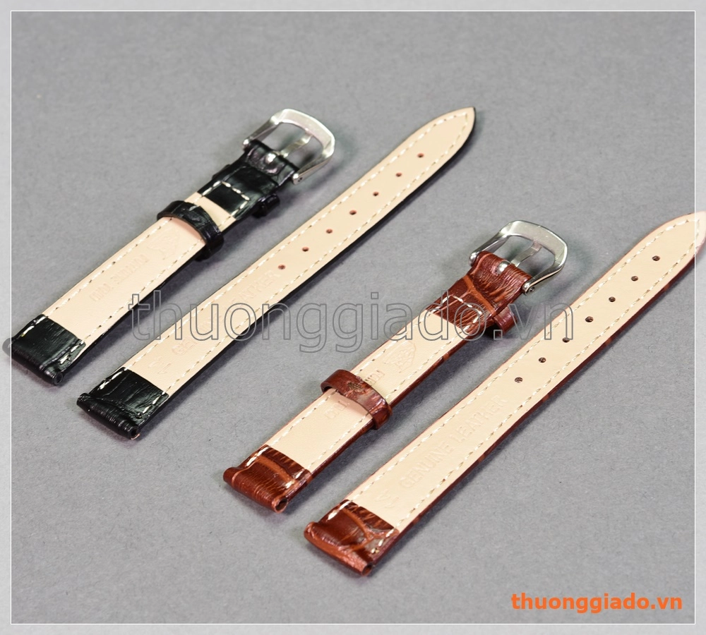 Dây đồng hồ 14mm dây da vân cá sấu